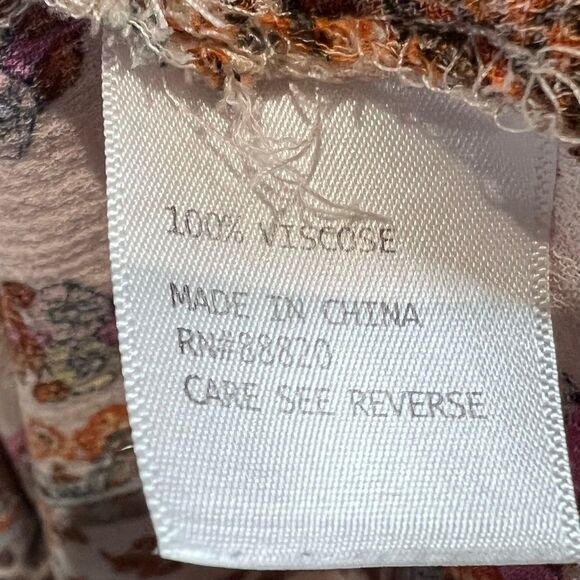 Christian Siriano long sleeve boho peasant top size medium - Picture 4 of 4